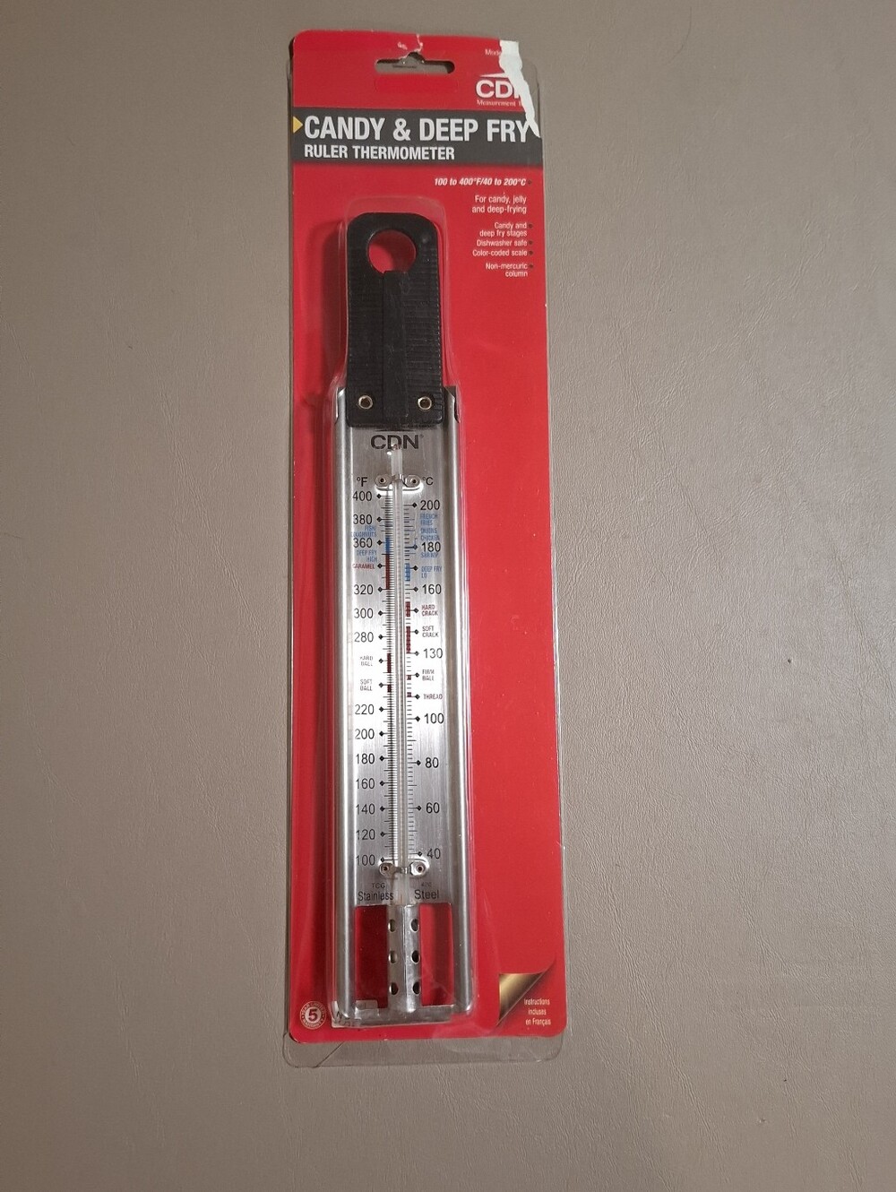 CDN Candy & Deep Fry Ruler Thermometer